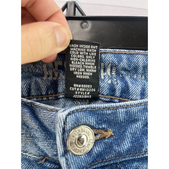 Rewash Blue Cotton High Rise Straight Ankle Jeans Women 9 - Picture 5 of 8